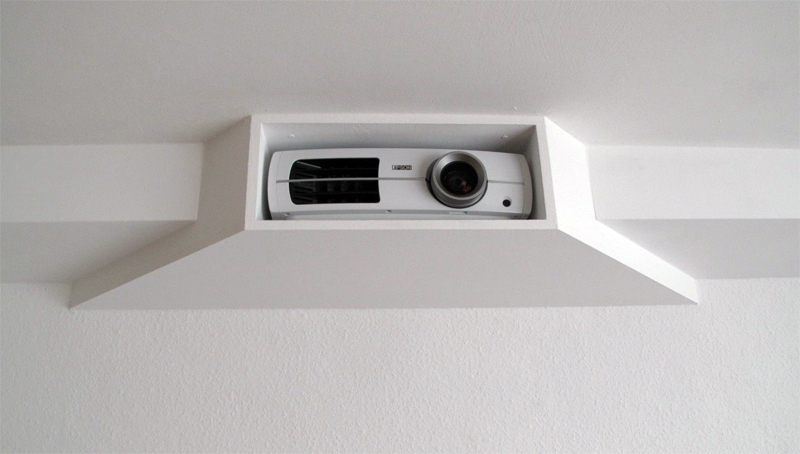 Cubby mounted projector 800